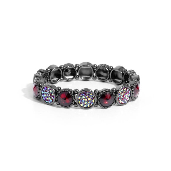 Paparazzi Jewelry Accessories - Take A Moment To Reflect - Red Bracelet - NEW!! - Picture 2 of 6